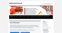 Desktop Screenshot of hallescheck-bau.de